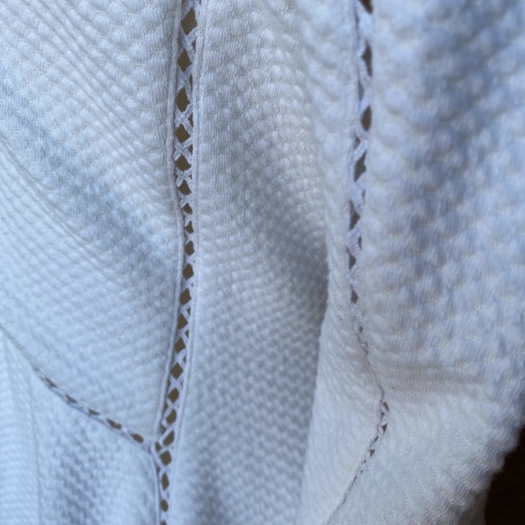 REBECCA TAYLOR Sz 4 White Peplum Top/Jacket - Picture 4 of 7